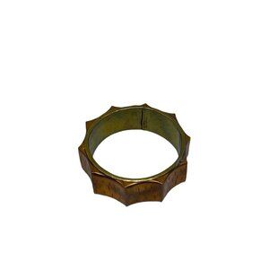 Carol For Eva Graham Copper Spiked Bangle Brown One Size